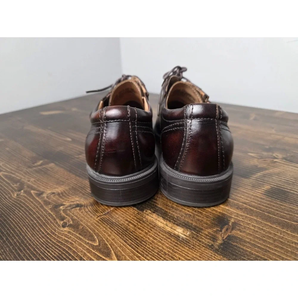 Florsheim Billings Men's 10 D Shoes Brown‎ Leather Derby Square Toe Oxford 13113